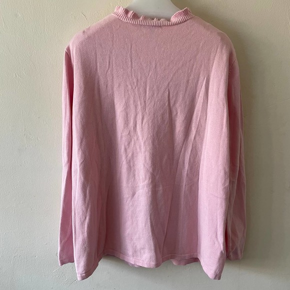 Lauren Ralph Lauren pink sweater gold buttons size 3x - Picture 6 of 7